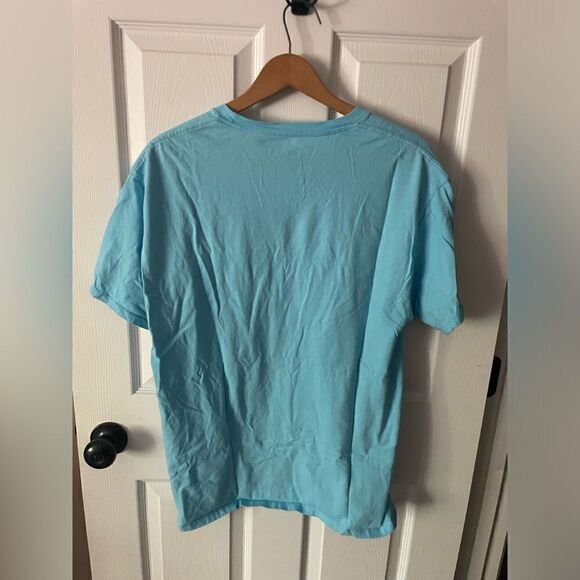 Champion men's light blue short sleeve graphic tee shirt size L - Picture 2 of 3